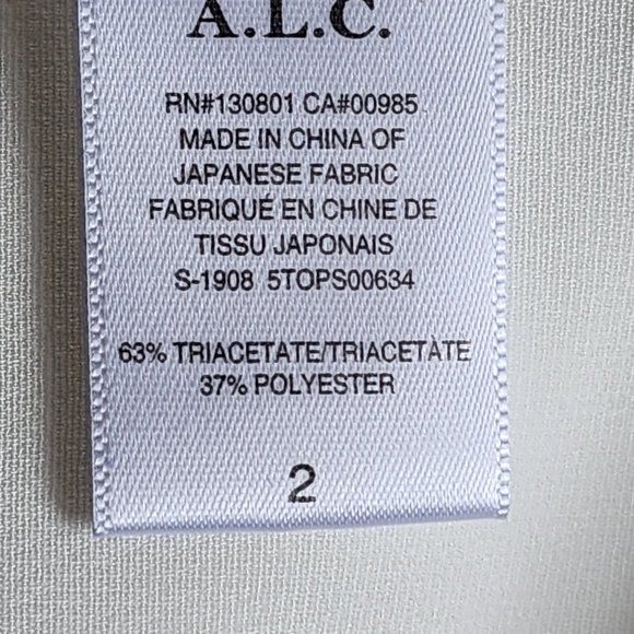 A.L.C. Marina Keyhole Crepe Blouse Size 2 New - Picture 9 of 11